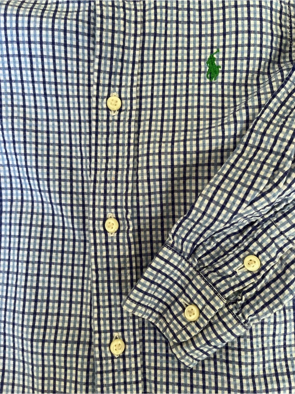 Ralph Lauren Boys' Blue Plaid Button-Down Shirt size 2t